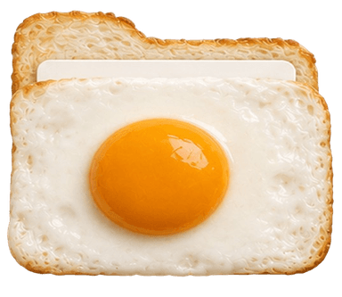 Fried egg folder icon