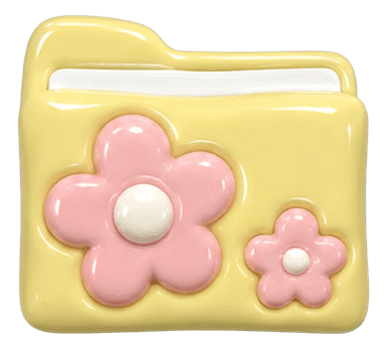 Yellow flower folder icon