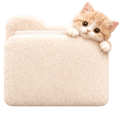 Orange tabby cat folder icon