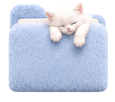 White cat folder icon