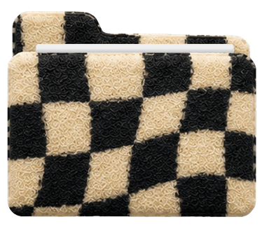 Warped checker folder icon